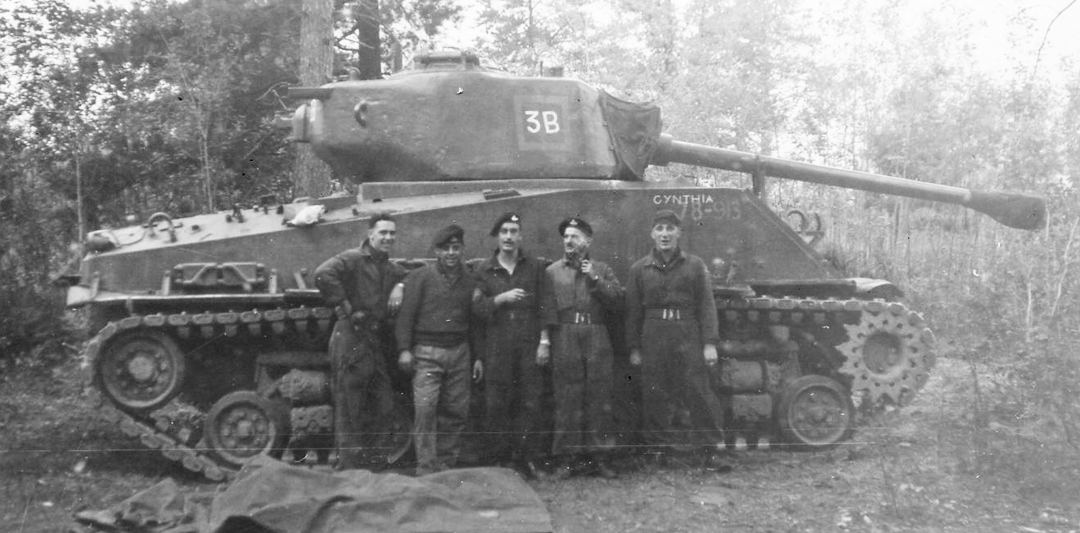 RCD troops pose in front of their tank, Korean War