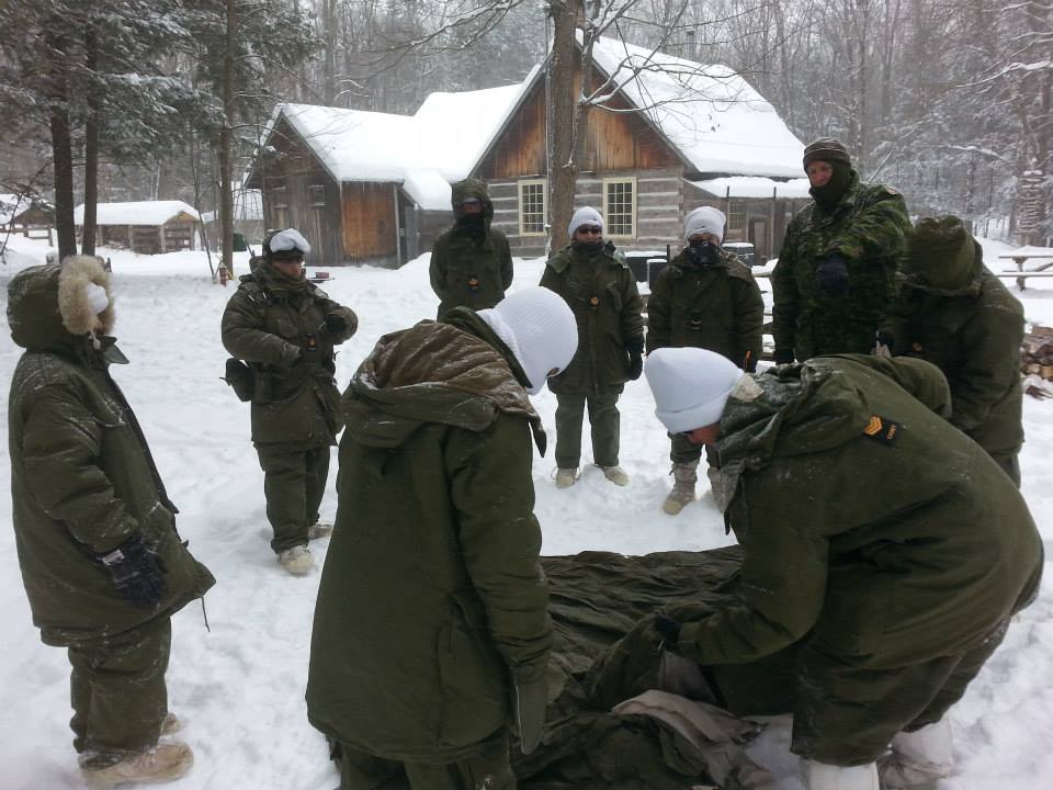 Cadets winter camping
