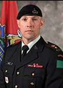 A formal portrait of Lieutenant Colonel Nicolas Forsyth, incoming Commanding Officer of The Royal Canadian Dragoons. Photo taken at Garrison Imaging, 21 June 2022.  Please credit: Cpl Melissa Gloude, Canadian Armed Forces Imagery Technician